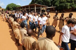 Accueil des eleves du College Alexandre Macal Saint Francois Guadeloupe