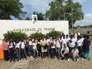 Ambassade de France Cotonou Eleves et professeurs College Alexandre Macal St Francois Guadeloupe Photo TMA Festival
