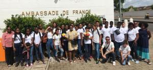 14 avril 2019 Ambassade de France Cotonou / Elèves et professeurs Collège Alexande Macal, St François – Guadeloupe / Photo TMA Festival