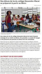 Article de presse du 21 10 2017 France Antilles