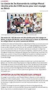 Article de presse du 24 09 2018 France Antilles
