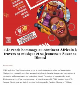 Cap sur le Congo pour un festival de musique humaniste
