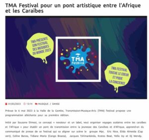 TMA Festival pour un pont artistique entre lAfrique et les Caraibes
